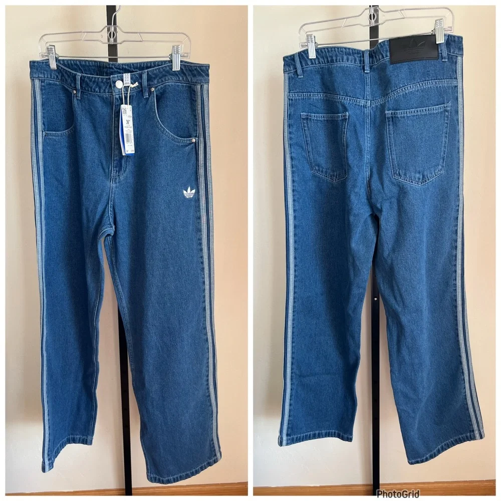 Adidas Mens Firebird Pants Medium Blue 36” New Tags JC6234